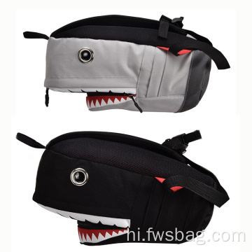 एसएम दो आकार के वयस्क बच्चे लड़कों के लिए 3 डी एनीमे शार्क किड्स स्कूल बैग बैकपैक करते हैं